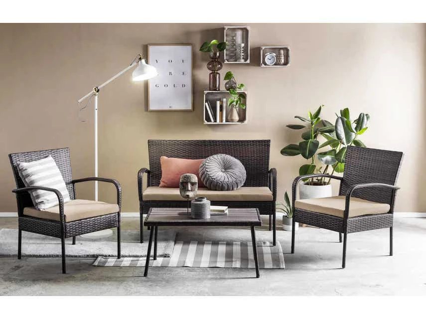 Coupon 👏 Coraggio Forma Loungegarnitur Rattan 3-teilig in grau 👍 9 Coupon 👏 Coraggio Forma Loungegarnitur Rattan 3-teilig in grau 👍 – Bild 7