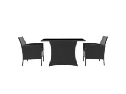 Brandneu 😍 Coraggio Forma Balkonmöbel-Set 3-teilig in schwarz 🎉