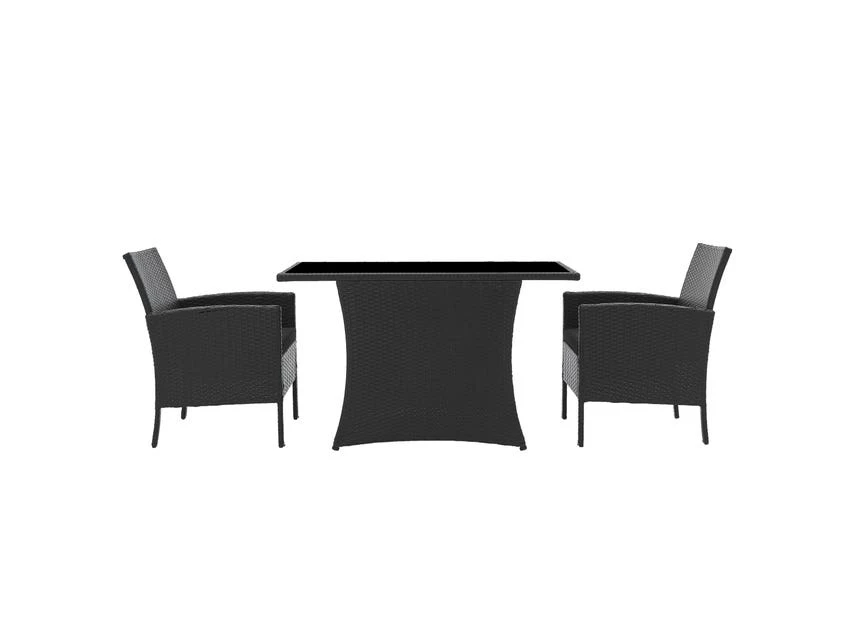 Brandneu 😍 Coraggio Forma Balkonmöbel-Set 3-teilig in schwarz 🎉 3 Brandneu 😍 Coraggio Forma Balkonmöbel-Set 3-teilig in schwarz 🎉