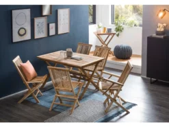 Schlussverkauf 🌟 Coraggio Forma Gartenmöbel-Set Teak 7-teilig in braun 👏 -GARTENMÖBEL Verkäufe 11020023 02 milieu hauptbild