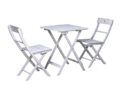 Neu ⭐ Gartenmöbel-Set Akazie Vintage-Finish 3-teilig in grau 👍