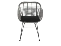 Großhandel 👏 Coraggio Forma Armlehnstuhl Rattanoptik 2er Set - 56/80/59 cm in grau 👍