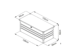 Aktion ✨ Metallaufbewahrungsbox Megabox XL - 126/56/62 in grau 😀 -GARTENMÖBEL Verkäufe 4058166047427 megabox xl 11232 l 07 massangabe