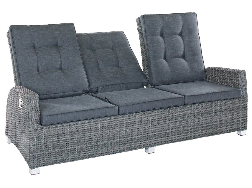 Bestpreis ❤️ Jardini Loungesofa Barcelona 3-Sitzer - 210/108/90 cm in grau 🌟 6 Bestpreis ❤️ Jardini Loungesofa Barcelona 3-Sitzer - 210/108/90 cm in grau 🌟 – Bild 4