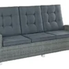 Bestpreis ❤️ Jardini Loungesofa Barcelona 3-Sitzer - 210/108/90 cm in grau 🌟 -GARTENMÖBEL Verkäufe 5521199 0439940 1 22118500
