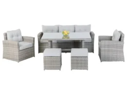 Bestes Angebot ⭐ Jardini Gartenmöbel-Set Barcley 6-teilig in grau 🛒