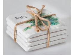 Billig 👍 Untersetzer 4er-Set in weiß 👍