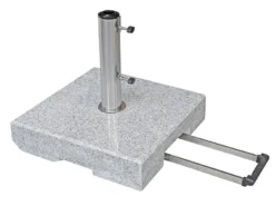 Bester Verkauf ⭐ Jardini Schirmständer Granit - 45/10/45 cm in hellgrau ❤️