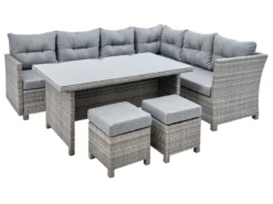 Schlussverkauf 🔔 Jardini Gartenmöbel-Set Amrum 5-teilig in grau ❤️