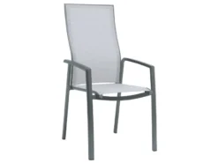 Aktion ⭐ Stapelstuhl Kari - 58/109/70 cm in silberfarben 🌟