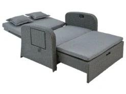 Rabatt 🧨 Jardini Loungesofa Linosa 2-Sitzer - 117/103/78 cm in grau 💯 -GARTENMÖBEL Verkäufe 6361454 0541156 2 23762463