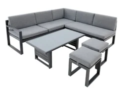 Angebote ⭐ Jardini Gartenmöbel-Set Lina 5-teilig in dunkelgrau ✨ -GARTENMÖBEL Verkäufe 6361464 0541165 3 23763693