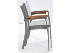 Aktion 😍 Jardini Stapelstuhl Sylt - 58/88/59 cm in hellgrau 🛒 -GARTENMÖBEL Verkäufe 6361473 0541171 2 23765780