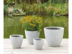Budget 🎁 Jardini Blumentopf Crack Cim - 46/50 cm in grau ✔️ -GARTENMÖBEL Verkäufe 6362939 0541900 23773452