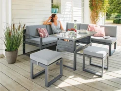 Angebote ⭐ Jardini Gartenmöbel-Set Lina 5-teilig in dunkelgrau ✨ -GARTENMÖBEL Verkäufe 6363419 0542124 1 23763693