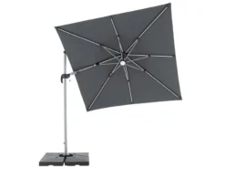 Aktion 🎁 Jardini Sonnenschirm Sunlight - 250/260/250 cm in dunkelgrau ⌛ -GARTENMÖBEL Verkäufe 6371817 0545131 3 23895800