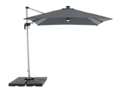 Aktion 🎁 Jardini Sonnenschirm Sunlight - 250/260/250 cm in dunkelgrau ⌛