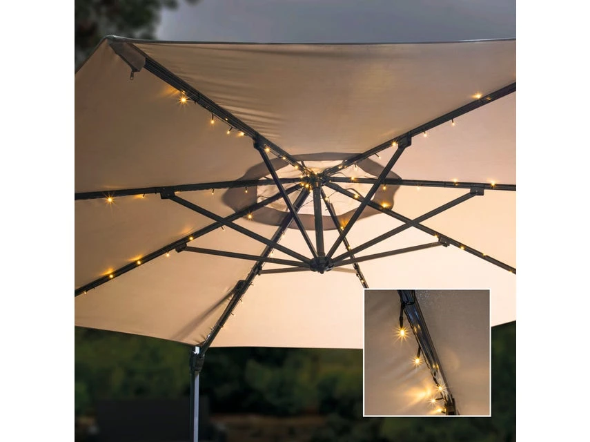 Budget 🧨 Solar-Lichterkette für Sonnenschirme in schwarz 🎁 3 Budget 🧨 Solar-Lichterkette für Sonnenschirme in schwarz 🎁