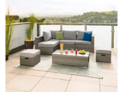 Rabatt 🎁 Jardini Loungegarnitur Laterza 7-teilig in grau 💯 -GARTENMÖBEL Verkäufe 6542527 0574766 1 24244858