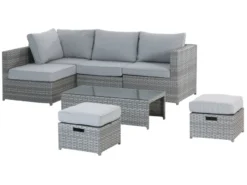 Rabatt 🎁 Jardini Loungegarnitur Laterza 7-teilig in grau 💯 -GARTENMÖBEL Verkäufe 6542711 0574906 3 24244858