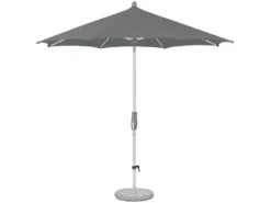 Brandneu ✔️ Sonnenschirm Alu-Twist - 265/300 cm in dunkelgrau ⌛