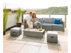 Rabatt 🎁 Jardini Loungegarnitur Laterza 7-teilig in grau 💯 -GARTENMÖBEL Verkäufe 6545100 0576159 2 24244858