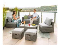 Rabatt 🎁 Jardini Loungegarnitur Laterza 7-teilig in grau 💯 -GARTENMÖBEL Verkäufe 6545101 0576159 3 24244858