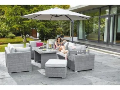 Blitzangebot 😉 Jardini Beistelltisch/Hocker Rügen - 38/40/38 cm in grau 😉 -GARTENMÖBEL Verkäufe 6545248 0576261 1 24248347