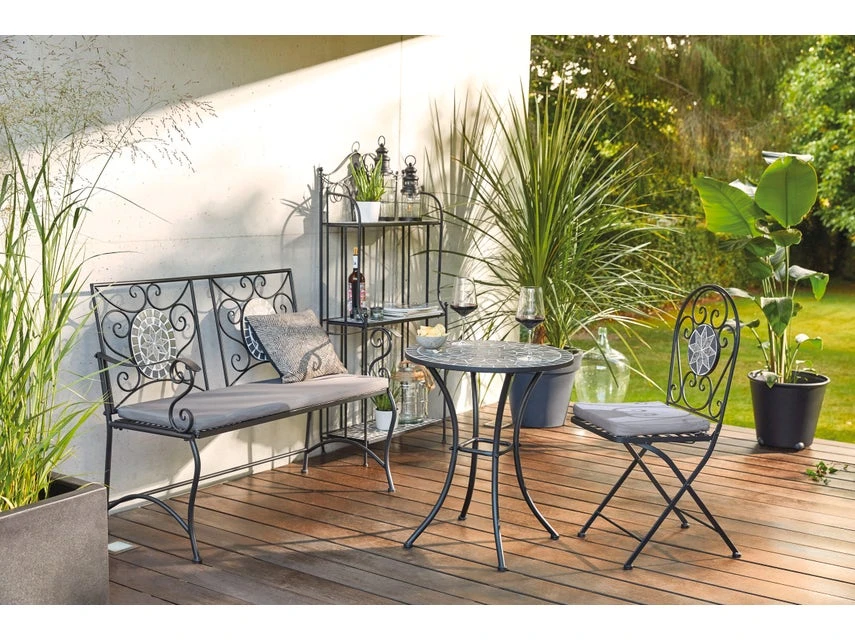 Bester Verkauf ✨ Jardini Gartenbank Rosi - 116/90/56 cm in schwarz ⌛ 4 Bester Verkauf ✨ Jardini Gartenbank Rosi - 116/90/56 cm in schwarz ⌛ – Bild 2