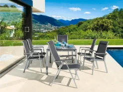 Budget ✔️ Stapelstuhl Calvi - 64/97/67 cm in grau 😍 -GARTENMÖBEL Verkäufe 6549540 0577230 24369292