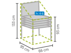 Aktion 😍 Winza Schutzhülle für Stapelstuhl - 66/133/95 cm in grau 😀 -GARTENMÖBEL Verkäufe 6553318 0577856 1 24412314