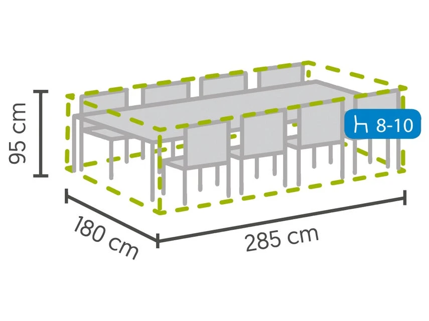 Auslauf 💯 Winza Schutzhülle für Speisegruppe - 285/95/180 cm in grau ✨ 6 Auslauf 💯 Winza Schutzhülle für Speisegruppe - 285/95/180 cm in grau ✨ – Bild 4