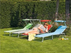 Brandneu 👍 Jardini Sonnenliege Bermuda - 57/25/188 cm in hellgrau ✔️ -GARTENMÖBEL Verkäufe 6627742 0583019 1 23761431