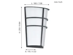 Blitzangebot ⭐ Außenwandleuchte Breganzo - 17/25/12 cm in grau 🛒 -GARTENMÖBEL Verkäufe 6678808 0598019 3 20725787