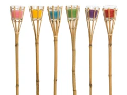 Am billigsten ✨ Jardini Bambusfackel mit Kerze - 100/8 cm in mehrfarbig ✔️