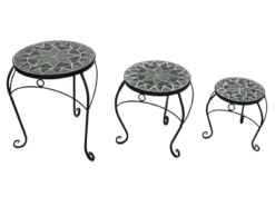 Coupon 🌟 Jardini Gartentisch-Set Rosi 3-teilig in schwarz 👏