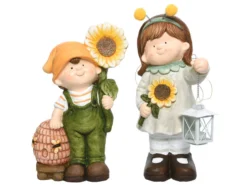 Auslauf 🧨 Jardini Dekofigur Kind - 20/42/15 cm in mehrfarbig 👍