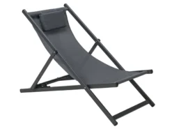 Aktion 🛒 Jardini Liegestuhl Rocky - 61/78,5/108,5 cm in dunkelgrau 🌟