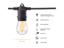 Billig ✔️ Outdoor-Lichterkette Smart String Light - 500 cm in schwarz ❤️ -GARTENMÖBEL Verkäufe 6749786 0603653 10 24679203