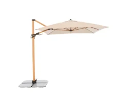 Angebote 😉 Doppler Sonnenschirm Alu Wood AX Ultra - 220/300 cm in braun 🔥