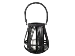 Großhandel ✨ Jardini Laterne aus Bambus - 23/20 cm in schwarz 😍 -GARTENMÖBEL Verkäufe 6781286 0611460 2 24666292 1