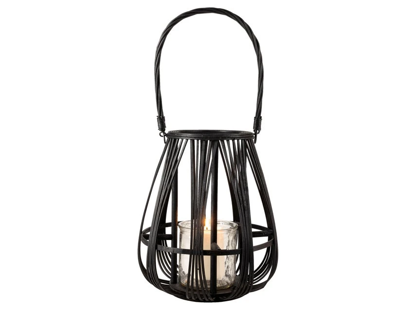 Schlussverkauf 😀 Jardini Laterne aus Bambus - 32/28,5 cm in schwarz 🌟 4 Schlussverkauf 😀 Jardini Laterne aus Bambus - 32/28,5 cm in schwarz 🌟 – Bild 2