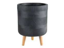 Neu ✨ Jardini Blumentopf Sabine - 31/30 cm in dunkelgrau 👏