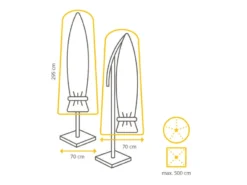 Schlussverkauf 😀 Winza Schutzhülle für Sonnenschirme - 70/295 cm in grau 😀 -GARTENMÖBEL Verkäufe 6782224 0611954 16 24766159