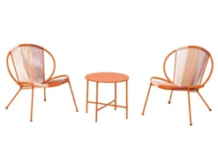 Neu 🎁 Jardini Balkonmöbel-Set Picardie 3-teilig in rot ⭐