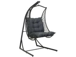 Bestpreis 🥰 Jardini Hängesessel Evora - 110/179/120 cm in schwarz ⭐