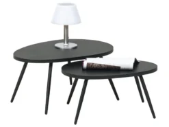 Brandneu 🥰 Jardini Loungetisch-Set Artemis 2 teilig in schwarz 😉 -GARTENMÖBEL Verkäufe 6784538 0612533 3 24631493