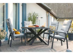 Rabatt 😀 Jardini Gartentisch Bondino - 150x74 cm in grau ❤️ -GARTENMÖBEL Verkäufe 6786383 0612917 2 24608294