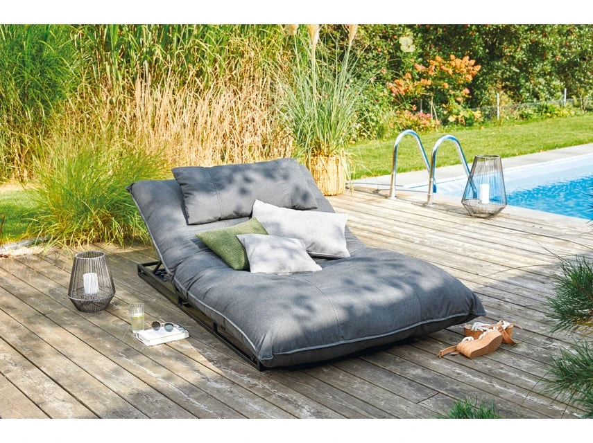 Brandneu 🧨 Jardini Loungebett Hennes - 104/35/175 cm in grau ✔️ 4 Brandneu 🧨 Jardini Loungebett Hennes - 104/35/175 cm in grau ✔️ – Bild 2