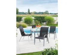 Bestpreis 😉 Jardini Stapelstuhl Vargas - 55/91/73 cm in schwarz ✨ -GARTENMÖBEL Verkäufe 6787200 0613276 2 24635023